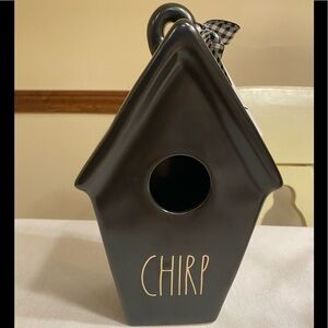 NEW Rae Dunn CHIRP Black Birdhouse NWT